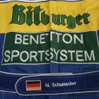 F1 MICHAEL SCHUMACHER BENETTON Embroidered race suit