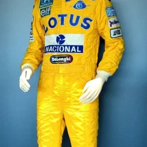 A Tribute to Ayrton Senna: Printed Lotus F1 Go Kart Race Suit