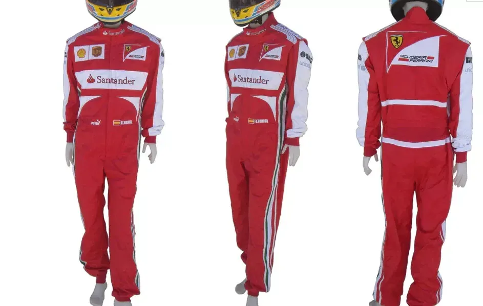 Fernando Alonso's 2013 Racing Suit: An Exquisite Embroidered Masterpiece.