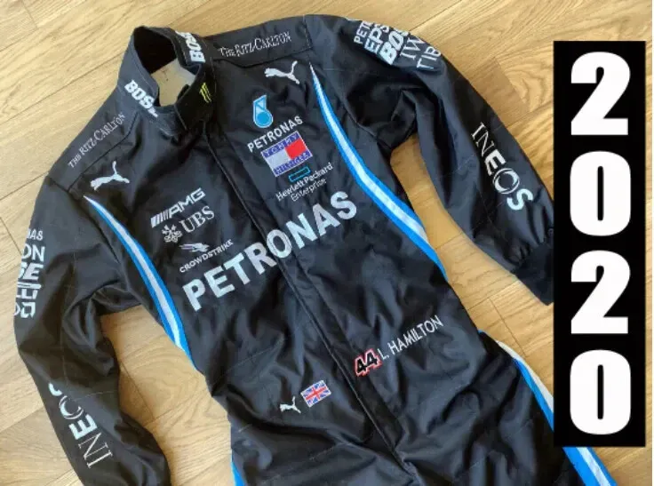 Exclusive Lewis Hamilton's 2020 Go Kart Race Suit Featuring Intricate Embroidery