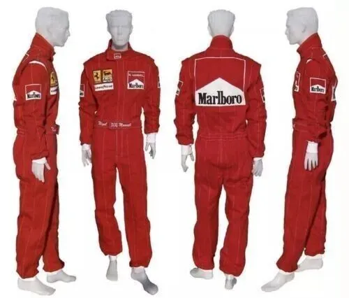 Go Kart Race Suit with Embroidered Patches: Nigel Mansell 1991 Edition