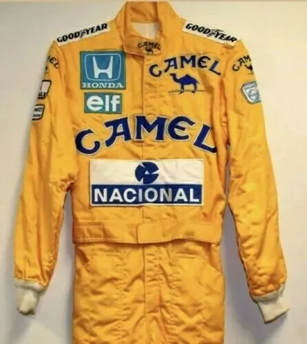 1987 Camel Embroidered Patches Ayrton Senna Go Kart Race Suit.