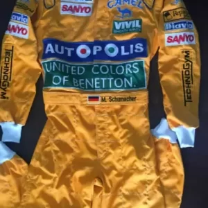 1992 Michael Schumacher F1 Racing Suit: Embroidered Patches for Collectors