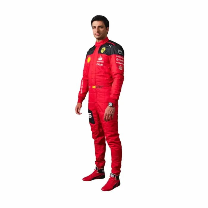 2023 New Carlos Sainz Jr Race Scuderia Ferrari F1 Racing Suit