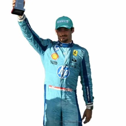 2024 Charles Leclerc HP Scuderia Ferrari Miami GP Race Suit F1 - Image 2