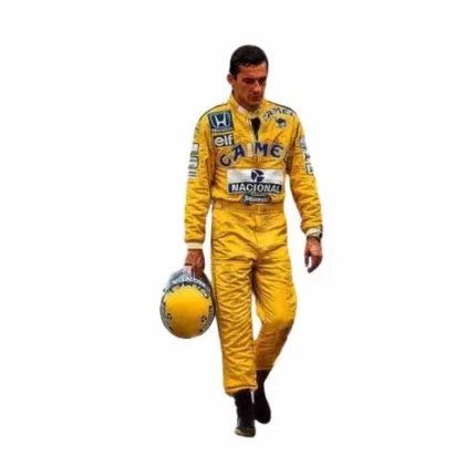 Ayrton Senna 1987 Embroidered patches F1 Racing Suit - Image 2