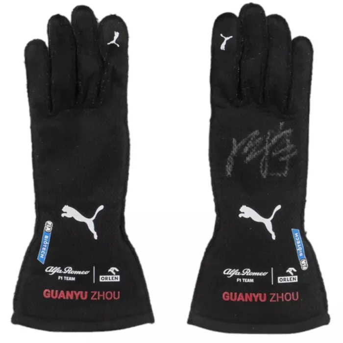 2022 Zhou Guanyu Race Gloves Singapore GP